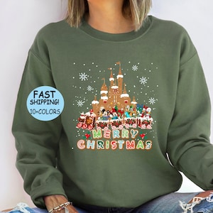 Disney Castle Shirt, Disney merry Christmas Shirt, Magic Kingdom merry Christmas Shirt, merry Christmas Disney Vacation Shirt