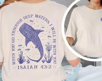 T-shirt Whale Shark: christelijk T-shirt met strandlook