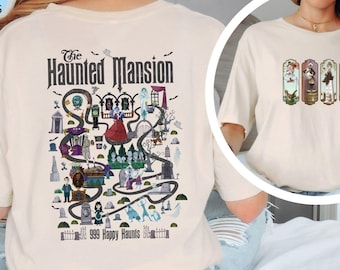 The Haunted Mansion Map Shirt, Retro Haunted Mansion shirt, Stretching Room Tee, Disney Vintage Halloween Shirt, Disney Family Trip shirt