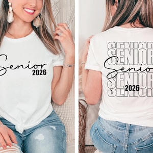 Senior 2026 Graduation Shirt: Front & Back Design
