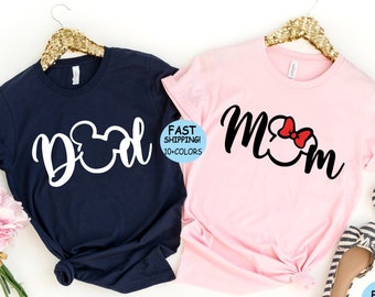 Camiseta de Disney para mamá y papá, camiseta de Disney para mamá, camiseta del Día de la Madre, camiseta de Minnie para mamá, regalo para mamá, camiseta para la mejor mamá, camiseta familiar de vacaciones de Disney