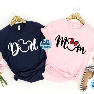 Disney Mom and Dad shirt, Disney Mom Shirt, Mother's Day shirt, Minnie Mom Shirt, Gift for Mom, Best Mom Shirt, Disney Vacation family shirt