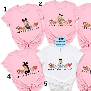 Disney Princesess Best Day Ever Tee, Disney Princess Birthday Girl Tee, Disney Princess Characters Shirts, Disney Girl Tee, Princess shirt