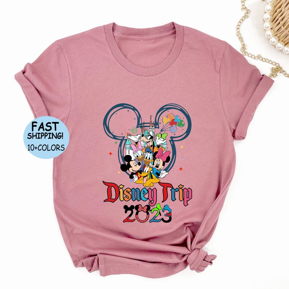 Custom Disney Trip 2023 Shirt, Disney Mickey Minnie Shirt, Disneyworld Shirt 2023, Vintage Disneyland Shirt, Disney Vacation Tee