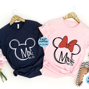 Disney Mr Mickey And Mrs Minnie Est 23 Shirt, Mr And Mrs Est 23 Shirt, Disney Family Trip, Disney Couple Tee, Honeymoon Tee,Husband Wife Tee