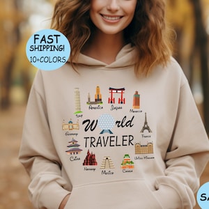 Disney Epcot World Traveler shirt, familievakantie shirt, Disney familie bijpassende Tee, Disneyland groepsreis Tee, Disney World Adventure shirt