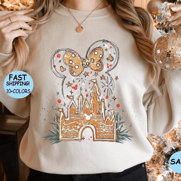 Disney Gingerbread Castle Shirt, Christmas Castle Shirt, Disney Christmas Shirt, Mickey Christmas Shirt, Disney Christmas Family Shirts,