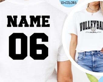 Volleyball Mom Shirt, Personalized Volleyball T-Shirt, Name and Number Volleyball sweatshirt, Custom Volleyball Mom Shirt, Game Day Hoodie