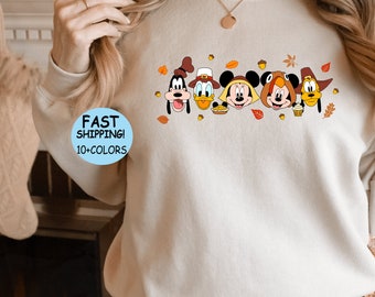 Disney Mickey and Friends Fall Shirt, Disney Characters Sweatshirt, Thanksgiving Shirt, Fall Shirt, Disney Fall Hoodie, Thanksgiving Gift