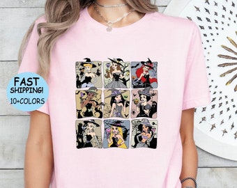 Retro shirt Disney Halloween-prinses, Disney World Halloween-sweatshirt, Halloween-prinses verjaardagshoodie, shirt Halloween Princess Squad