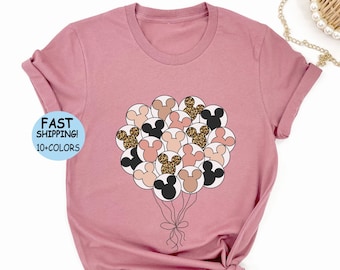 Camiseta de globo de Mickey de Disney, camiseta de globo de Animal Kingdom, camisetas de viajes a Disney, camisetas de globos de Disneyland, camisetas a juego con globos de Disney