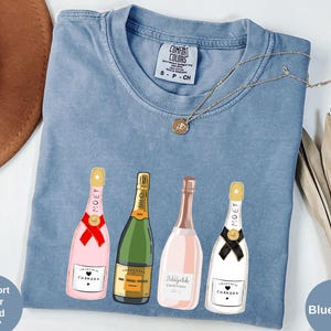 Comfort Colors® Champagne Glass Shirt, Champagne Drink Shirt, Champagne Lovers Tee, Champagne Bottles Shirt, Champagne Problems Shirt
