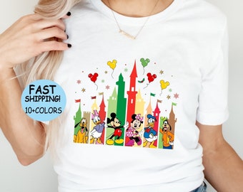 Maglietta retrò Disneyworld, maglietta del castello di Topolino e i suoi amici