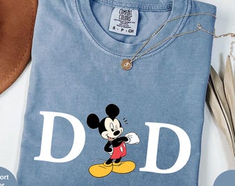 Maglietta per papà di Topolino Comfort Colors, Maglietta per papà Disney, Maglietta per coppie Disney, Regalo per la festa del papà, Maglietta per viaggio in famiglia Disney, Maglietta per neo-papà