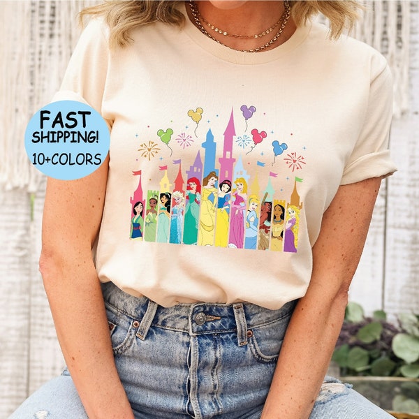 Disney Princess Castle Shirt, Disney Vacation Sweatshirt, Disney Princesses Squad Hoodie, Disney Girl Trip shirt, Princess Birthday Shirt