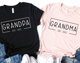 Grandma Established Shirt, Grandpa Established Shirt,Grandma Shirt, Grandpa Gift, Grandpa Shirt, Grandma Gift, Christmas Gift,2020 Christmas