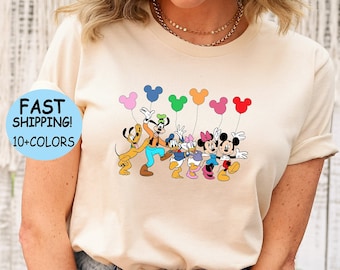 Disney Mickey and Friends Balloon Shirt, Mickey Balloon Sweatshirt, Mickey And Friends Hoodie, Disney Trip Shirt, Disney Family vacation Tee