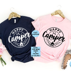 Happy Camper Shirt, Camping Crew Shirt, Family Camping Gift, Adventure T-Shirt, Cute Camping Tee, Gift for Nature Lover, Adventure lover