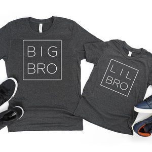 Big Bro Lil Bro Matching Shirts: Sibling Cotton Blend Tees