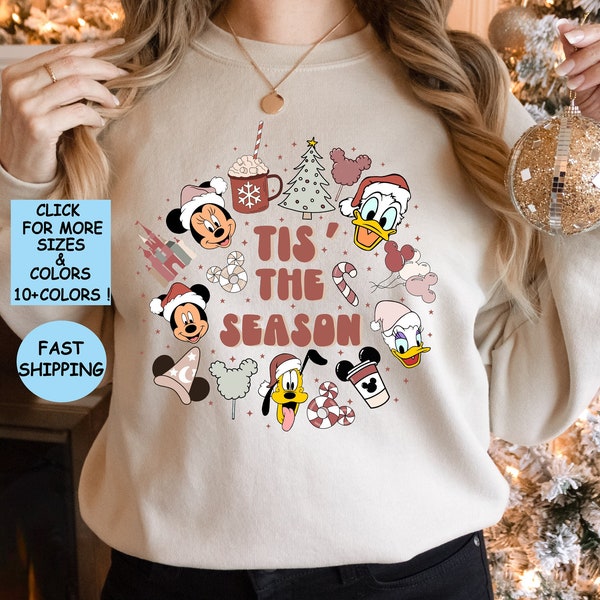 Disney Christmas Shirt, This The Season Disney family Sweatshirts, Mickey and friends Xmas Vacation Tee, Xmas Gift, Christmas elements shirt