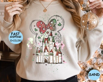Disney Castle Minnie T-Shirt, Disney Watercolor Castle, Disney Vacation Shirt, Disney Trip Shirt, Disney Family Shirt, Family Vacation Shirt