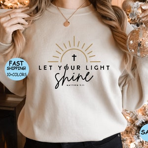 Let Your Light Shine Shirt Christian Shirts Jesus Shirt - Etsy
