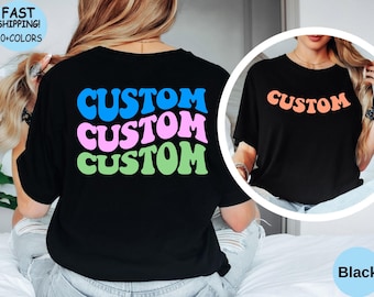 Retro Custom T-Shirt: Personalized Back and Front Design