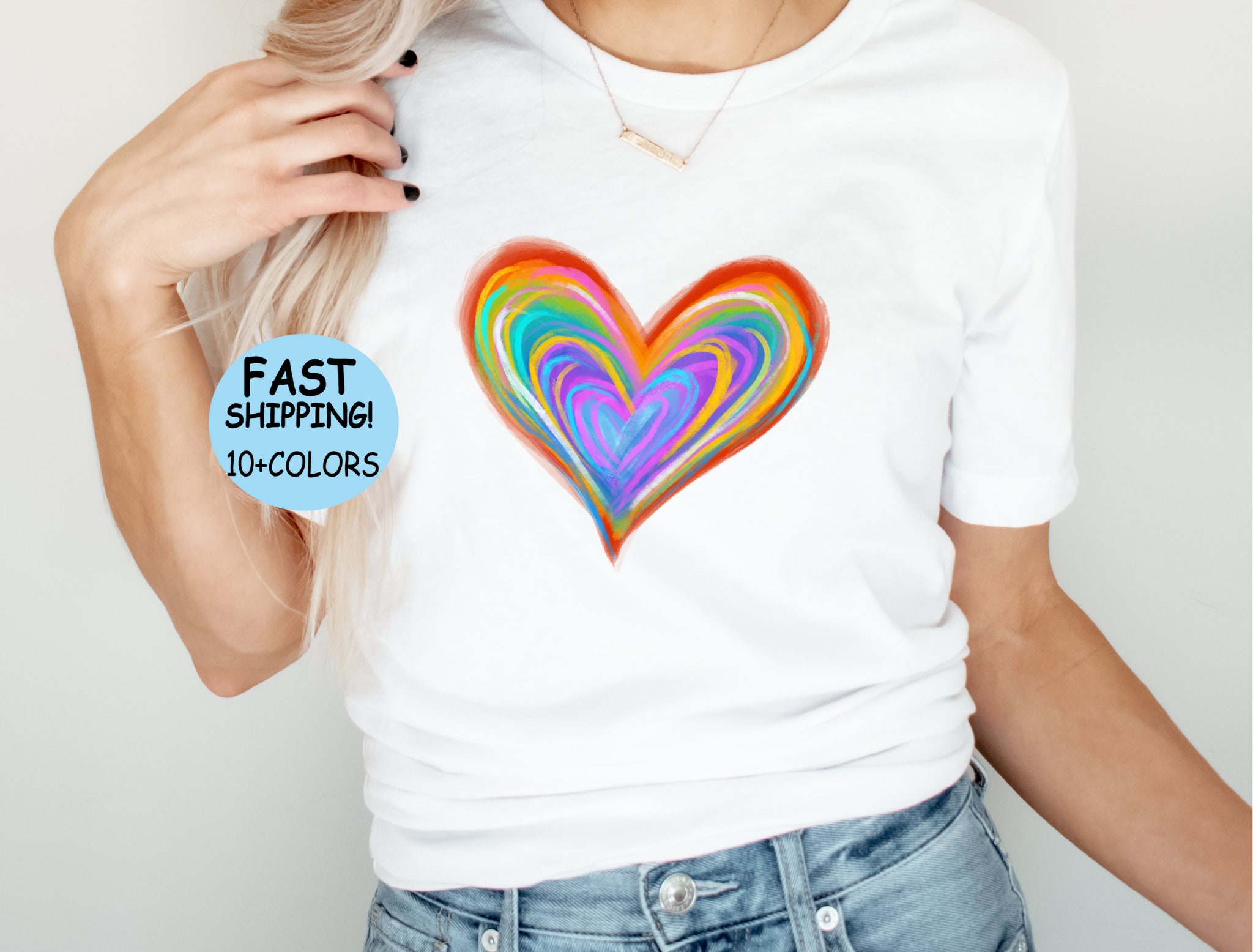 Discover Watercolor Heart Shirt, Cute Valentines Day Tee, Valentines Day  T-Shirt