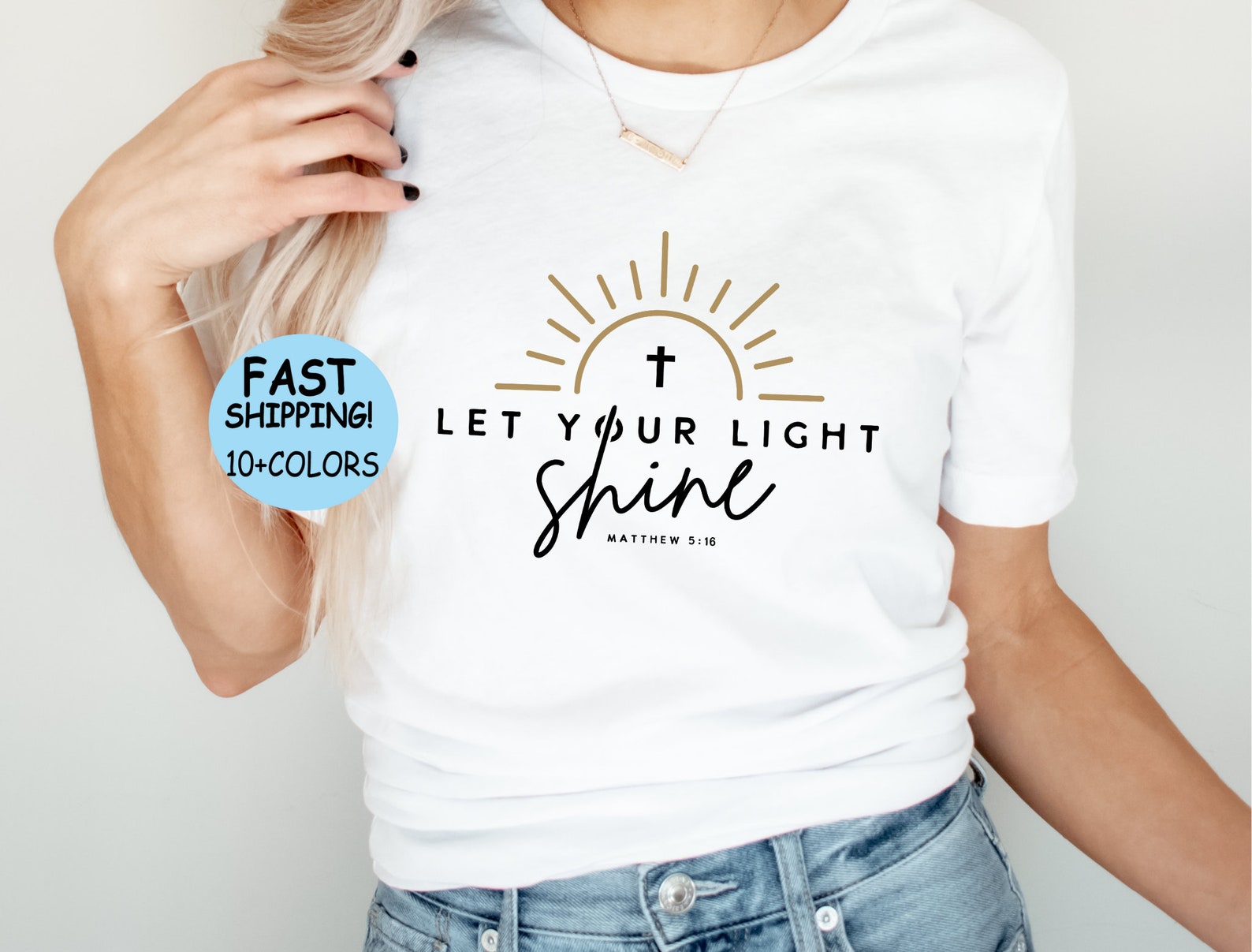 Let Your Light Shine Shirt: Christian Bible Verse Tee - Etsy
