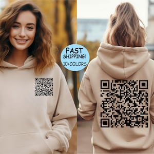 Funny F*CK YOU QR Code Sweatshirt: Sarcastic Crewneck Gag Gift