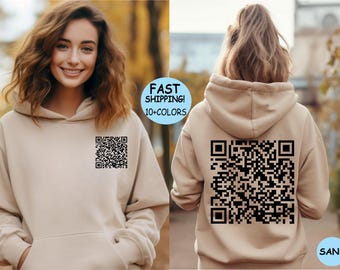 Lustiges F*CK YOU QR Code Sweatshirt: Sarkastisches Rundhals Knebel Geschenk