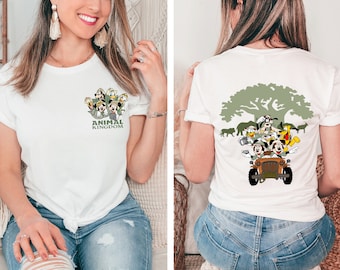 Two sided Vintage Disney Animal Kingdom Shirt, Mickey and Friends Safari Matching Tee, Disney Family Safari Trip Shirt, Safari Adventure Tee