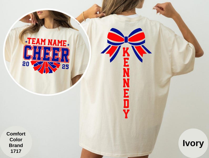 Comfort Colors Cheer Team Shirt: Mascot Cheerleader Tee - Etsy
