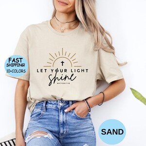 Let Your Light Shine Shirt: Christian Bible Verse Tee - Etsy