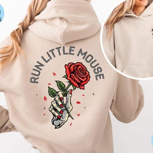 Run Little Mouse sweatshirt, Haunting Adeline Hoodie, Dark Romance Rose Tee, Smut Reader shirt, Book Lover Gift, Funny Skeleton Rose shirt