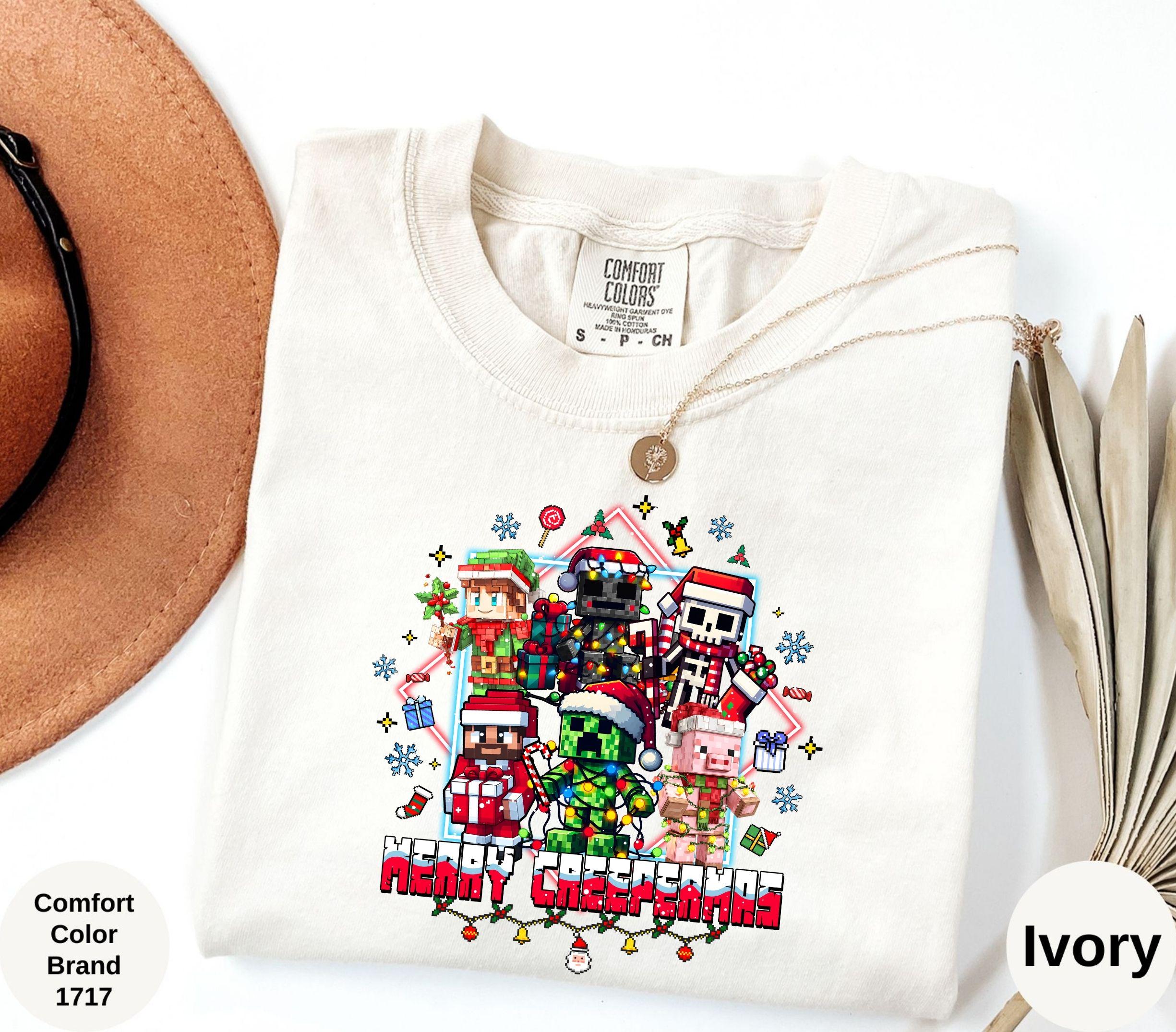 Comfort Colors Merry Creepermas Gamer Character Christmas Shirt