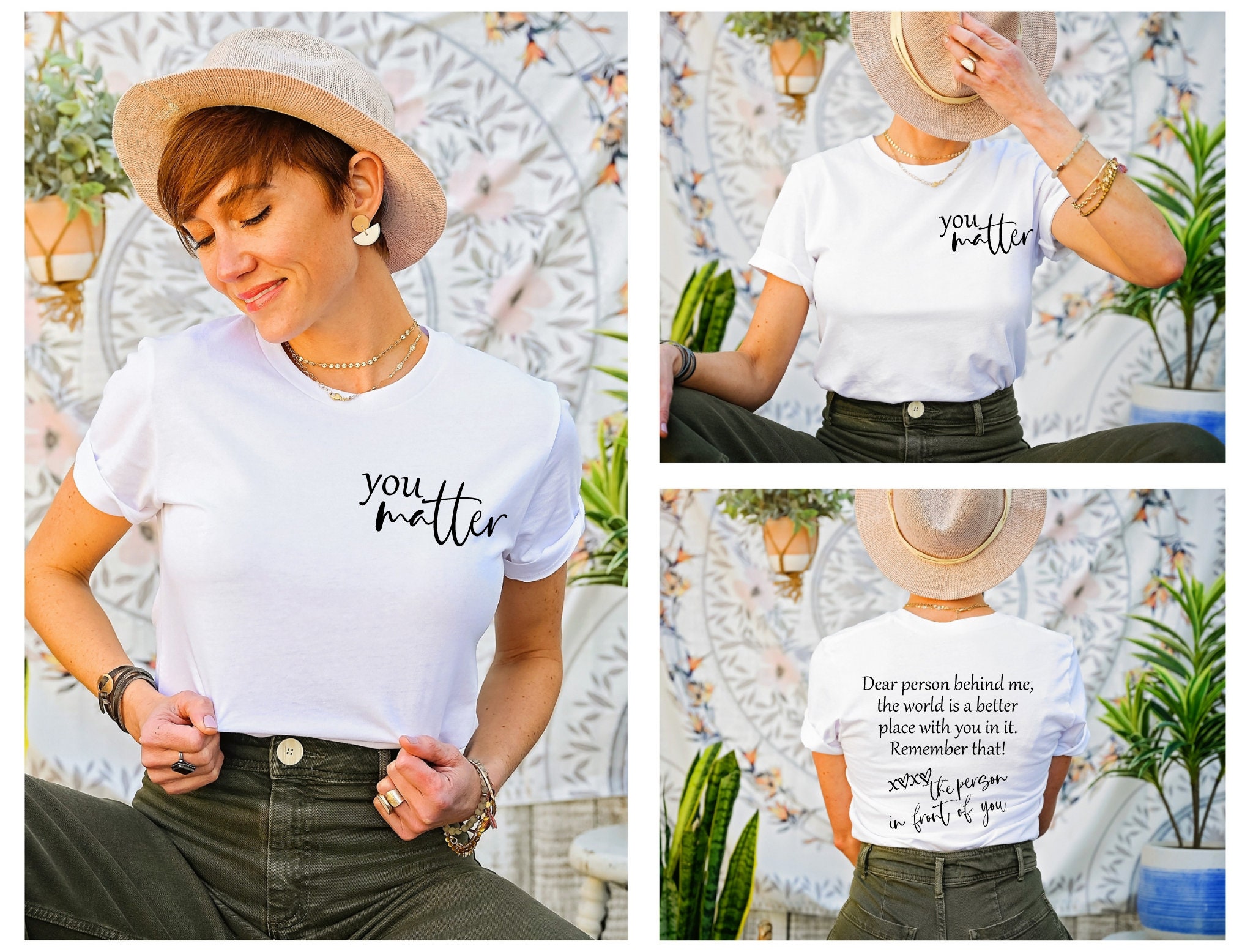 Discover Dear Person Behind Me Shirt, You Matter Tee, Motivational tee, You Are Enough Shirt, Mental Health Matters Shirt, Kindness Shirt,Be kind tee