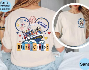 Disney Cruise Family 2025-shirt, Custom Mickey and Friends Cruise Trip-shirt, Disney Family Cruise Vacation-T-shirt, Disney Family Trip-shirt