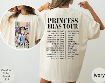 Disney Princess Eras Tour Shirt, Disney Princess Characters Shirt, Comfort Colors Disney World Girl Trip Shirt, Princess Birthday Girl Shirt
