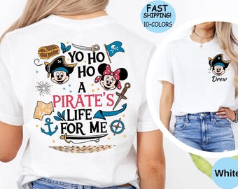Mickey und Minnie Disney Pirates Shirt, Yo Ho Yo Ho Das Leben eines Piraten für mich, Benutzerdefinierte Familien Piraten Shirt, Disney Named Family Cruise Shirt