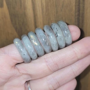 Labradorite Band Ring with Subtle Flashes