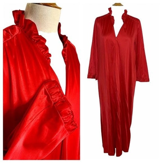 Vintage Red Vanity Fair Zip Front Long Sleeve Ruf… - image 2