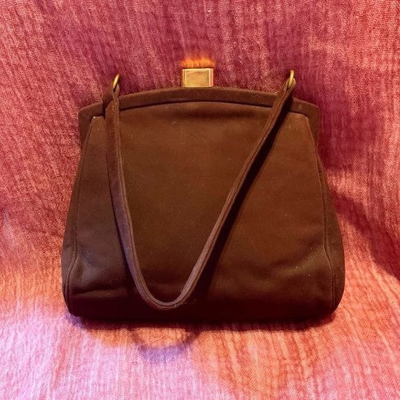 Vintage Bienen-Davis Brown Leather Hand Bag Purse… - image 2