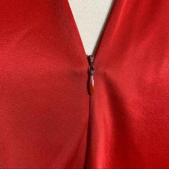 Vintage Red Vanity Fair Zip Front Long Sleeve Ruf… - image 7