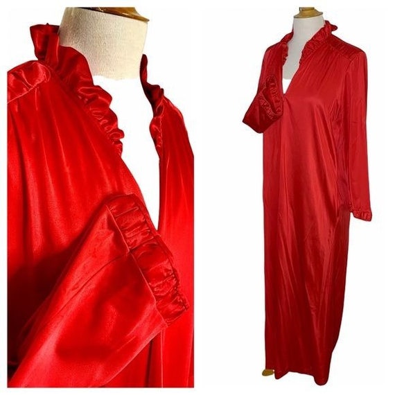Vintage Red Vanity Fair Zip Front Long Sleeve Ruf… - image 4