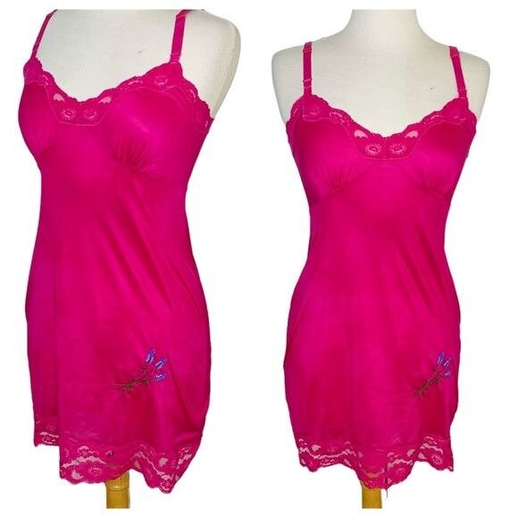 ワンピース 1940s Lavender Pink Lingerie Dress S Vintage 1940S 1950S Pink And Purple Slip Dress Lingerie Lot