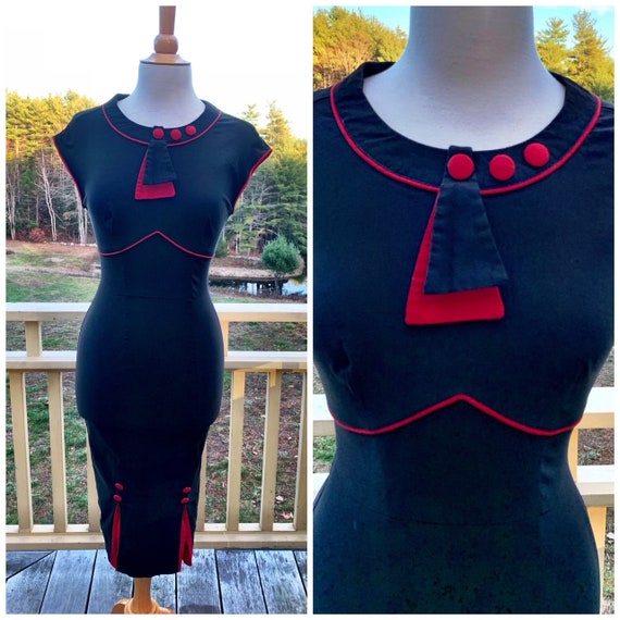 Stop Staring Vintage Fitted Femme Fatale Black and