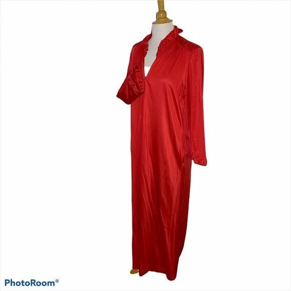 Vintage Red Vanity Fair Zip Front Long Sleeve Ruf… - image 8