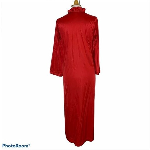 Vintage Red Vanity Fair Zip Front Long Sleeve Ruf… - image 9