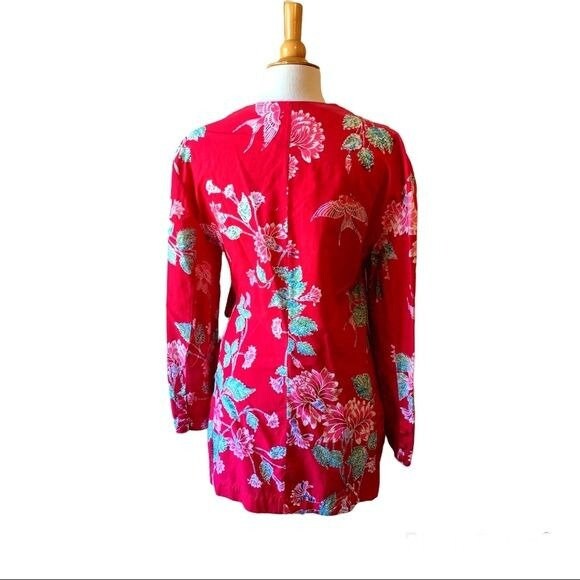 Vintage Java Wraps 1980s Floral Tropical Batik Boxy Summer Etsy